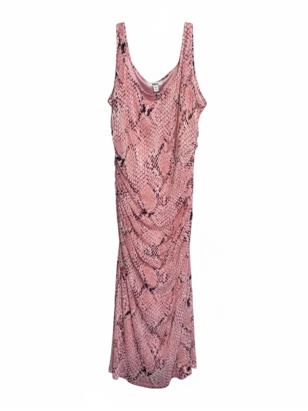 Bar III Sleeveless Pink Snake-Print Maxi Dress